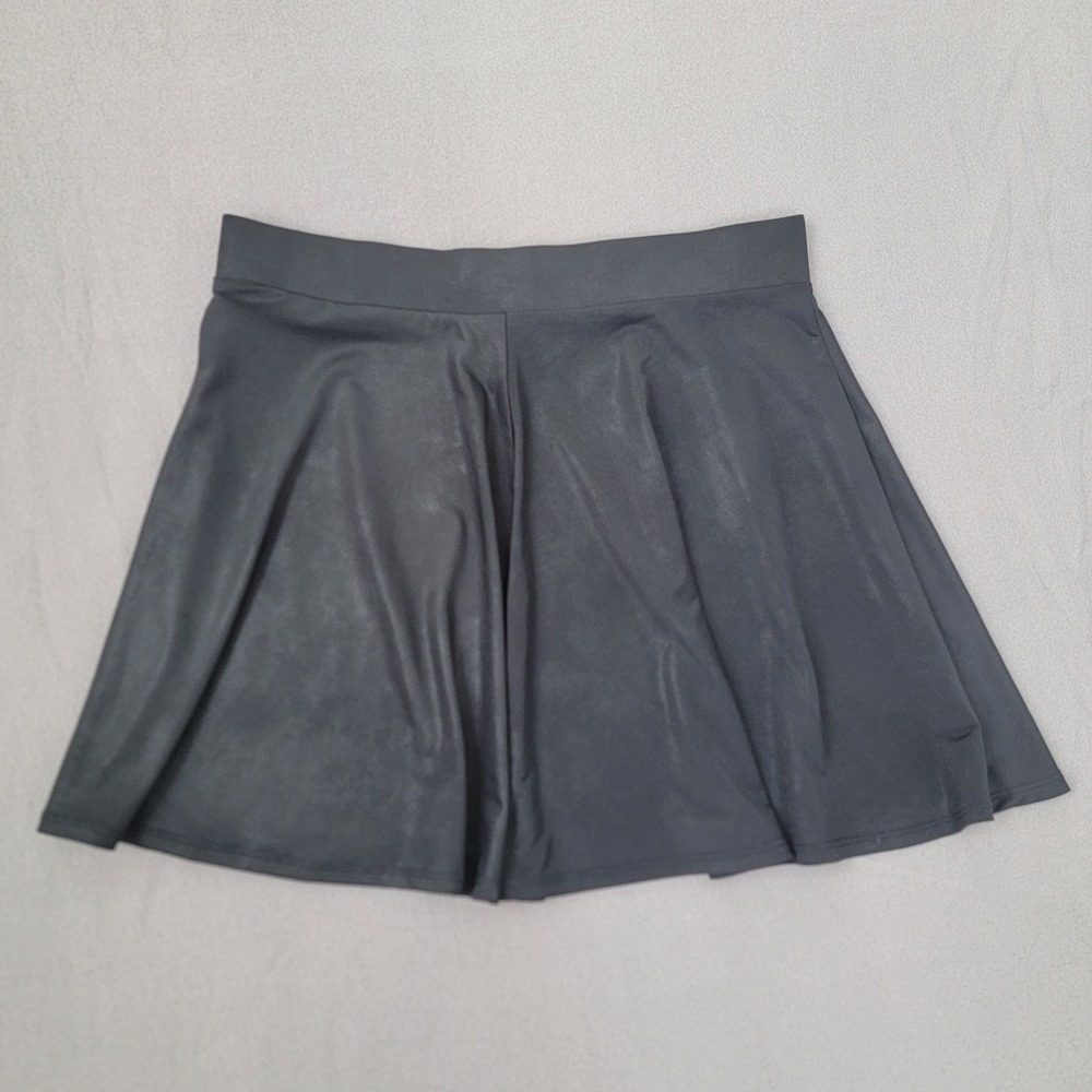 Full Tilt Black Skater Mini Skirt Medium Elastic Waist Stretch Solid Rockabilly